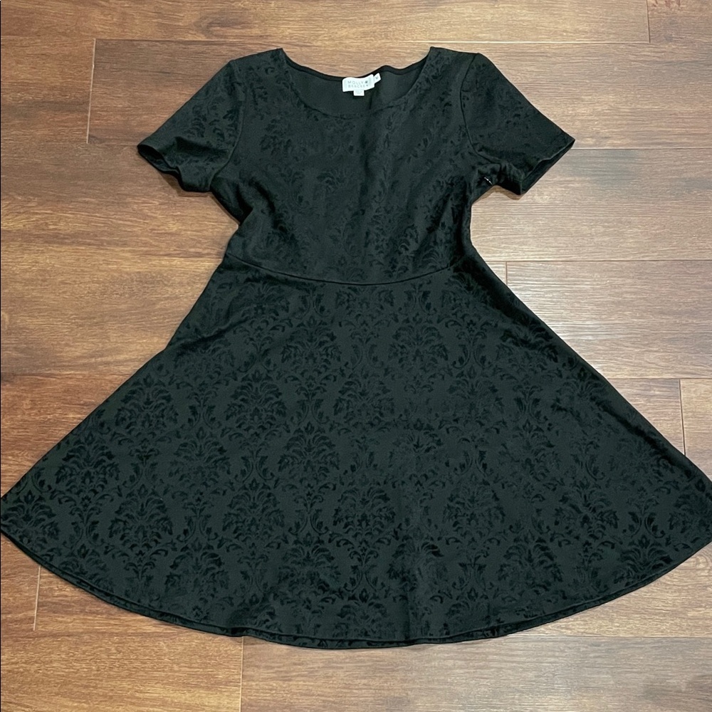 Molly Bracken Black Patterned Mini Dress